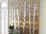 Beautiful Birch Tree Wall Mural Metallic Birch Trees Wall Art 4×4