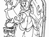 Beauty and the Beast Coloring Pages Disney Beauty and the Beast Belle Mirror Dengan Gambar