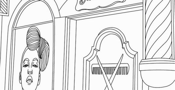 Beauty Salon Coloring Pages Hair Salon Coloring Pages Hellokids