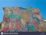 Berlin Wall Mural Keith Haring Keith Haring 1989 Stock S & Keith Haring 1989 Stock
