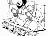 Bible Coloring Pages Paul and Silas Paul and Silas In Prison Acts 16 Coloring Pages Google