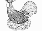 Bird Nest Coloring Page Hand Drawing Chicken In Nest for Adult Anti Stress