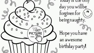 Birthday Cupcake Coloring Page Happy Birthday Cupcake Coloring Page for Kids Holiday