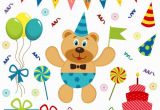 Birthday Party Wall Murals Wall Mural Vinyl Set Of Vector Elements Birthday Illustration