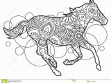Black and White Horse Coloring Pages Black and White Horse Hand Drawn Doodle Stock Illustration
