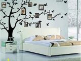 Black and White Tree Wall Mural Family Tree Wall Decal Peel & Stick Vinyl Sheet Easy to Install & Apply History Decor Mural for Home Bedroom Stencil Decoration Diy