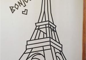 Black and White Wall Murals Of Paris Tape Art Wall Decoration