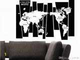 Black and White World Map Wall Mural 105 75cm Map Wall Sticker Murals Pvc A Map World Lettered