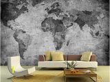 Black and White World Map Wall Mural Bilderdepot24 Self Adhesive Wallpaper Wall Mural World Map