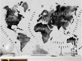 Black and White World Map Wall Mural World Map In Water Colours Semi Gloss Wallpaper Roll East Urban Home