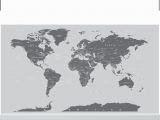 Black and White World Map Wall Mural World Map Wall Mural Grey 6133 World Map