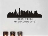 Boston Skyline Wall Mural Wall Decal Stickers Boston City Skyline Stickers Stickers