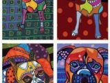 Boxer Dog Coloring Pages 4 Prints Dog Art Boxer Dog Art Gift Set Of by