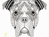 Boxer Dog Coloring Pages Boxer Dog Head Zentangle Stylized Vector Illustration