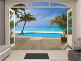 Brewster Home Fashions Wall Mural Love This Paradise Beach Wall Mural by Brewster Home