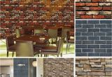 Brick Effect Wall Murals $2 29 Vintage 3d Wall Paper Brick Stone Rustic Effect Self