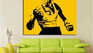 Bruce Lee Wall Mural Hd Print Pop Art Famous Bruce Lee Oil Painting On Canvas Art Kungfu