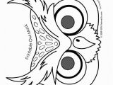 Bunny Mask Coloring Page Owl Cute Printable Halloween Animal Paper Masks Mask