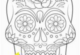 Calavera Mask Coloring Page Sugar Skull Coloring Pages