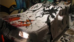 Car Crashing Through Wall Mural Am – Car & Murals 0d Jackson Pollock Crash – Artwork © tonyc
