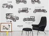 Cars Mural Wall Stickers Amazon Inveroo Vintage Car Wall Stickers for Kids Rooms