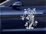 Cars Mural Wall Stickers Pegatina Flower butterfly Sticker Vine Car Decal Posters