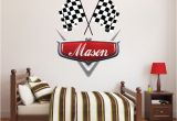 Cars themed Wall Murals Personalized Boys Race Car Name Decal