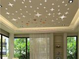 Ceiling Decals Mural 43pcs Silver Mirror Style Decal Art Mural Wall Sticker Home Diy