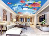 Ceiling Murals for Sale Custom 3d Ceiling Sunny Sky Rose 3d Wallpaper for Ceilings