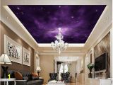 Ceiling Murals for Sale Wallpaper 3d Ceiling Purple Fantasy Night Sky Zenith Ceiling Design
