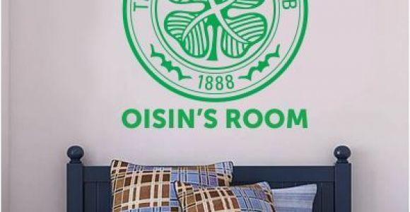 Celtic Fc Wall Murals Celtic Football Club Personalised Crest & Name Wall Sticker