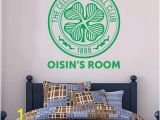 Celtic Mural Wall Art Celtic Football Club Personalised Crest & Name Wall Sticker