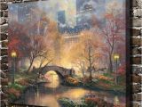 Central Park Wall Mural 2019 Thomas Kinkade Central Park In He Fall Canvas Prints Wall Art Oil Painting Home Decorunframed Framed From Q $5 98