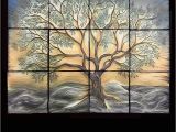 Ceramic Wall Murals Designs Lantern Tree Of Life Backsplash Custom Handmade