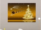 Cheap Christmas Wall Murals Amazon Wallmonkeys Golden Christmas Card with Wall