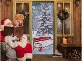 Cheap Christmas Wall Murals Dlm2020 Snow Christmas Tree Door Wall Sticker Graphic Unique Mural Cosplay Gifts for Living Room Home Decoration Pvc Decal Paper Wn649d Nursery