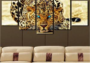 Cheetah Print Wall Murals 2019 5 Plane Abstract Leopards Modern Home Decor Wall Art Canvas