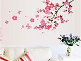Cherry Blossom Wall Mural Stencil Amazon Koolee Peach Blossom Flower Wall Sticker