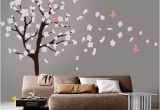 Cherry Blossom Wall Mural Stencil Tree Wall Decal White Cherry Blossom Wall Decal Cherry