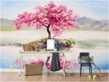 Cherry Tree Wall Mural 3d Red Tree Wallpaper Wall Murals Self Adhesive Removable Wallpaper