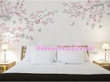 Cherry Tree Wall Mural Nursery Wall Decal Wall Sticker Kids Decal Cherry Blossoms Tree Decal Tree Branch with Birds Dk211