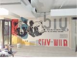 Chicago Bears Wall Mural 2nd Half Of the Mural I Just Finished Wework Berkeley Mural Bear