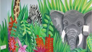 Childrens Painted Wall Murals Jungle Scene and More Murals to Ideas for Painting