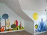 Childrens Painted Wall Murals Woodland Wall Mural