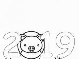 Chinese New Year Tiger Coloring Page Cute Little Card to Print and Color for Year Of the Pig In