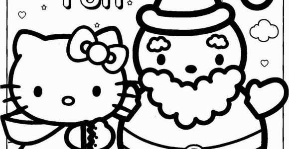 Christmas Coloring Pages Hello Kitty Happy Holidays Hello Kitty Coloring Page