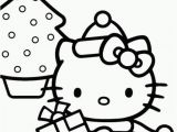 Christmas Coloring Pages Hello Kitty Printable Dibujo De Hello Kitty De Navidad Para Colorear with Images