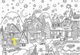 Christmas House Coloring Page Christmas Village Coloring Page