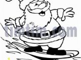 Christmas In July Coloring Pages Surfing Santa Coloring Page