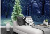 Christmas Murals for Walls Uk Custom 3d Mural Christmas Tree Fairy Lights Nature Hotel